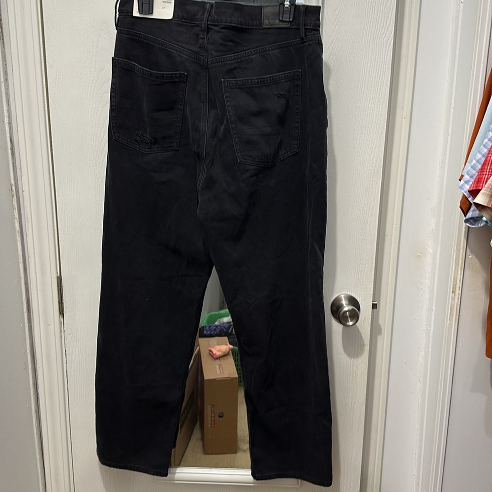 American Eagle Mom Jeans size 14 regular highest rise comfort fit stretch jeans - Picture 4 of 6